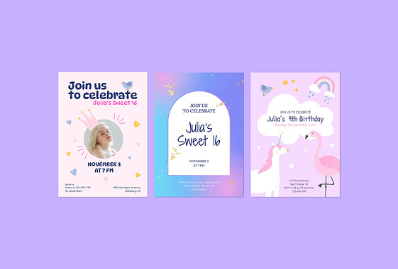 Festive Birthday Invitation Templates