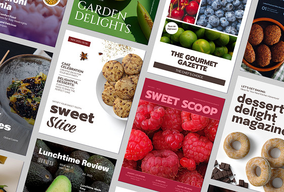 Realistic Food Magazine Covers