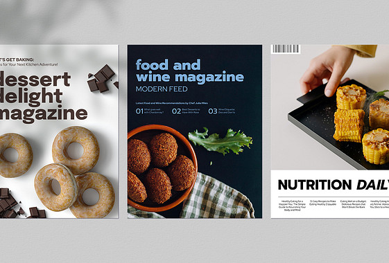 Realistic Food Magazine Covers