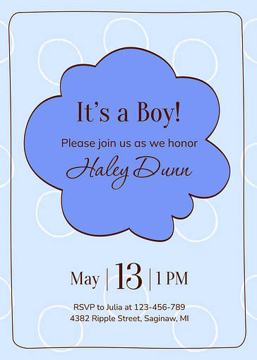 Шаблоны приглашений на бейби-шауэр