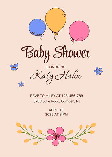 Шаблоны приглашений на бейби-шауэр