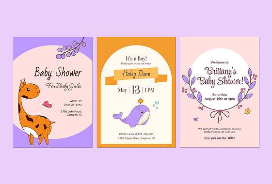 Шаблоны приглашений на бейби-шауэр