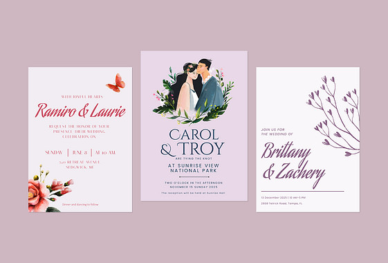 Elegant Wedding Invitation Templates