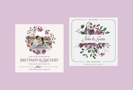 Elegant Wedding Invitation Templates