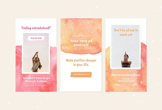 Mental Health Awareness SMM Posts