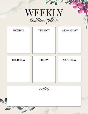 Florale Lehrpläne für alle Zwecke