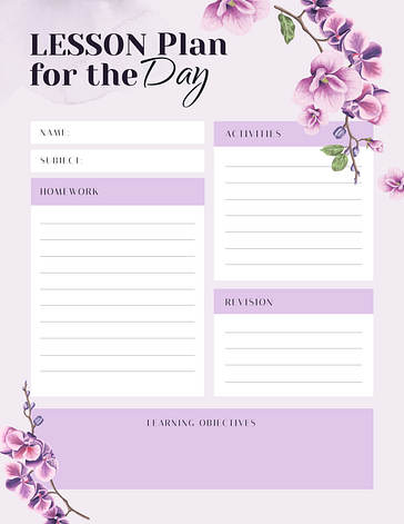 Florale Lehrpläne für alle Zwecke