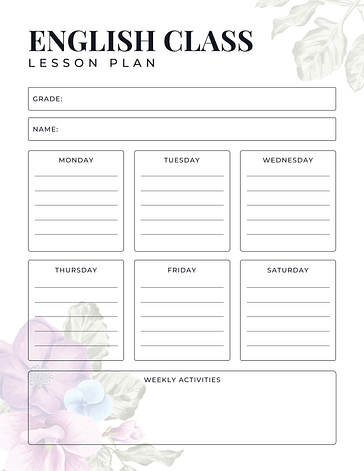 Florale Lehrpläne für alle Zwecke