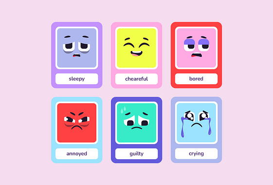 色鮮やかなフラッシュカード用テンプレート