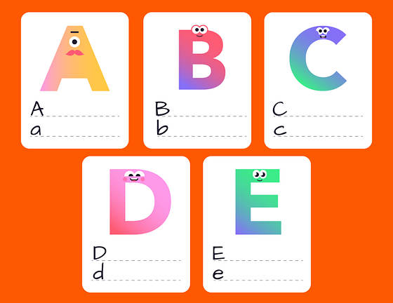 Mascot Flashcard Templates