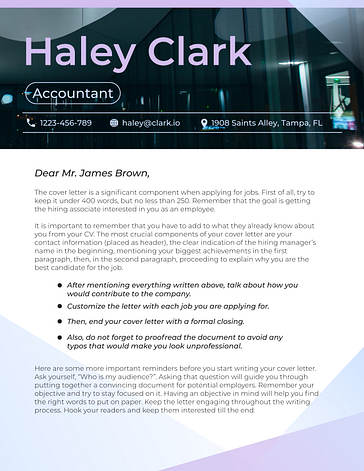 Corporate Cover Letters