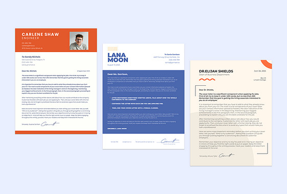Minimalistic Cover Letters