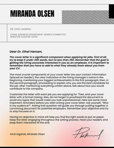Modern Cover Letters