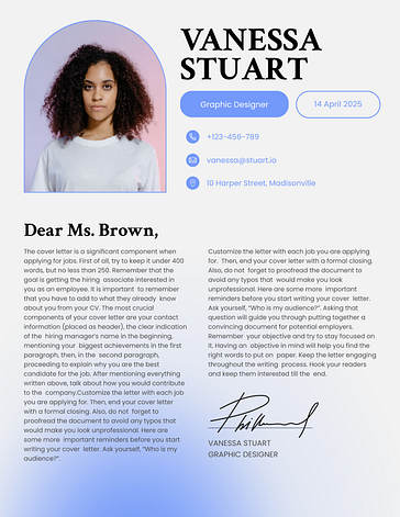 Modern Cover Letters