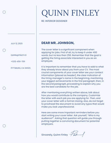 Modern Cover Letters