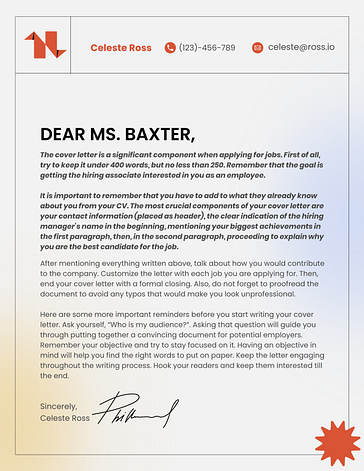 Modern Cover Letters