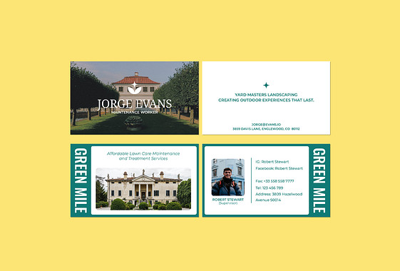 Cartões de Visita de Empresa de Paisagismo