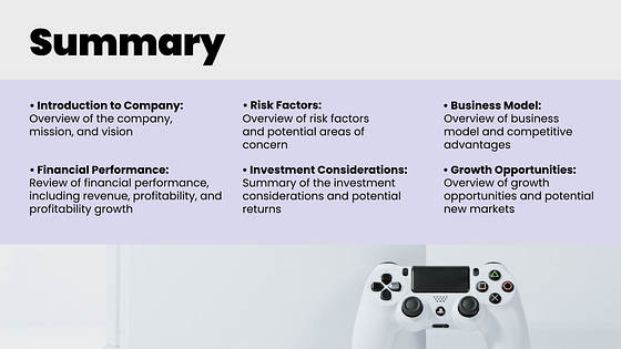 Professional Investor Presentation