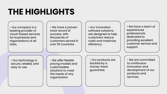 Professional Investor Presentation