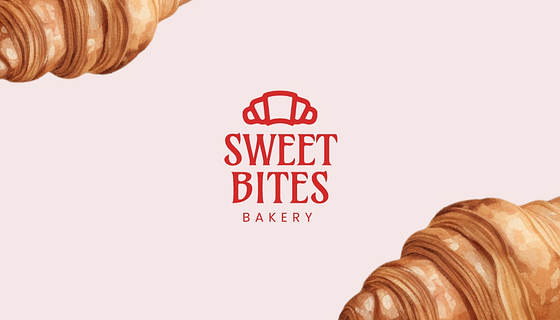 Trendy Bakery Business Cards