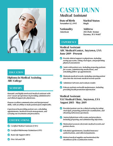 Medical Resume Templates