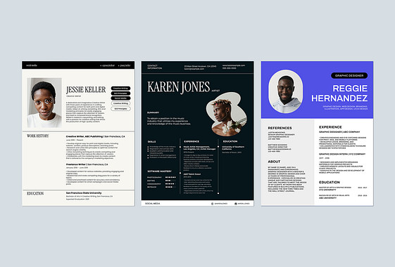 Moderne Lebenslauf-Vorlagen