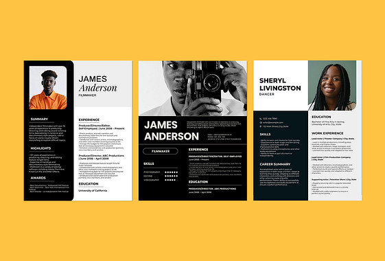 Moderne Lebenslauf-Vorlagen