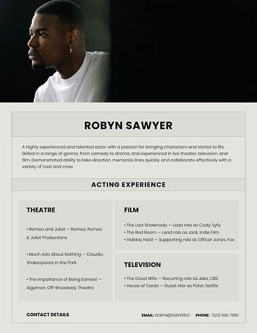 Acting Resume Templates