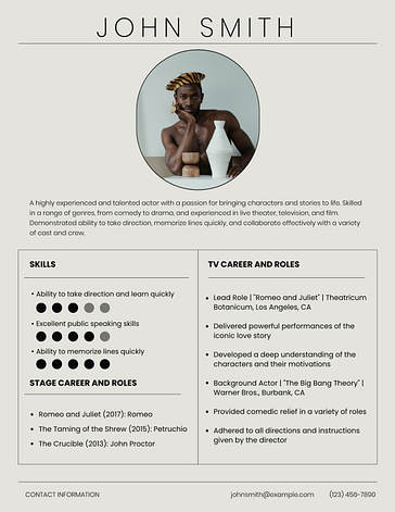Acting Resume Templates