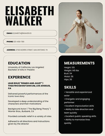 Acting Resume Templates