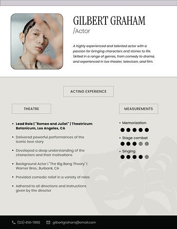 Acting Resume Templates