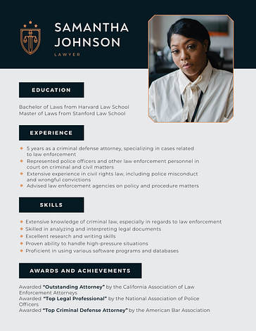 Elegant Lawyer Resume Templates