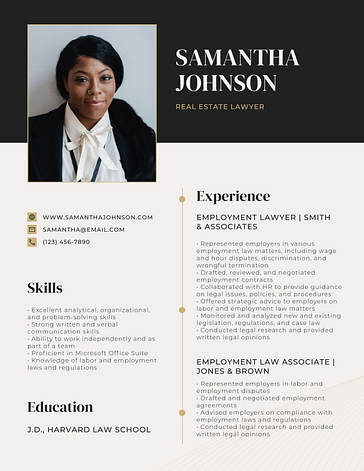 Elegant Lawyer Resume Templates