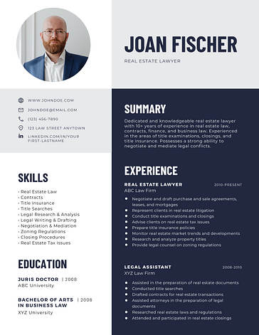 Elegant Lawyer Resume Templates