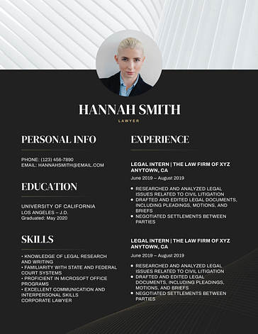 Elegant Lawyer Resume Templates