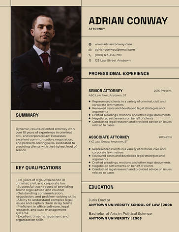 Elegant Lawyer Resume Templates