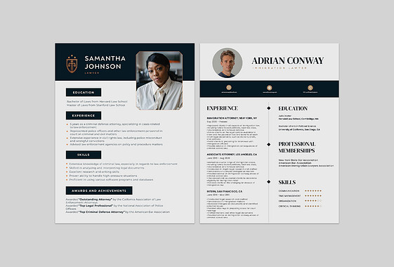 Elegant Lawyer Resume Templates