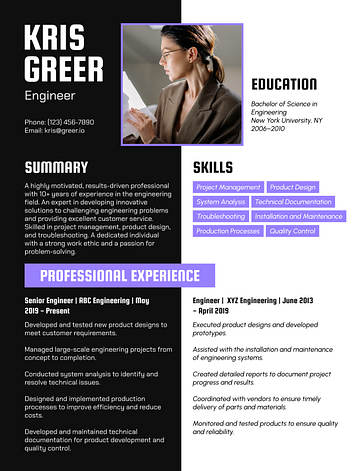 Technologie-Lebenslaufvorlagen