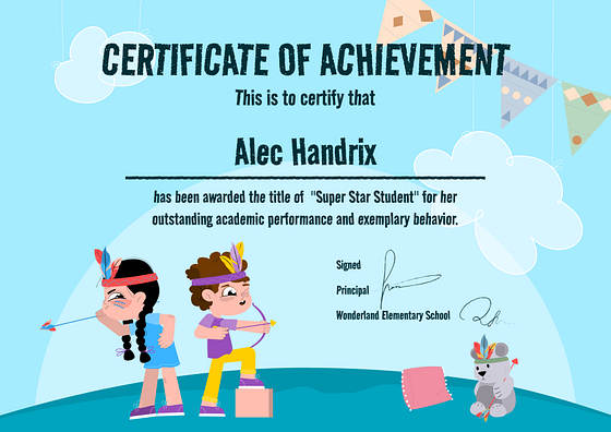 Kids‘ Achievements Certificates