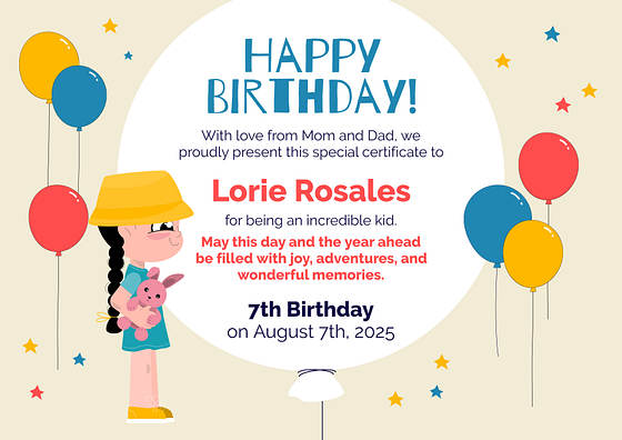 Kids‘ Achievements Certificates