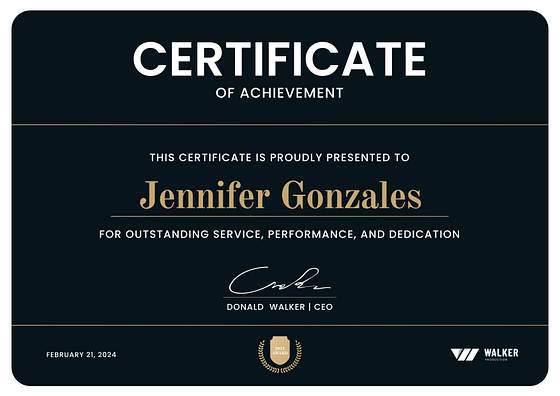 Employee Recognition Certificates