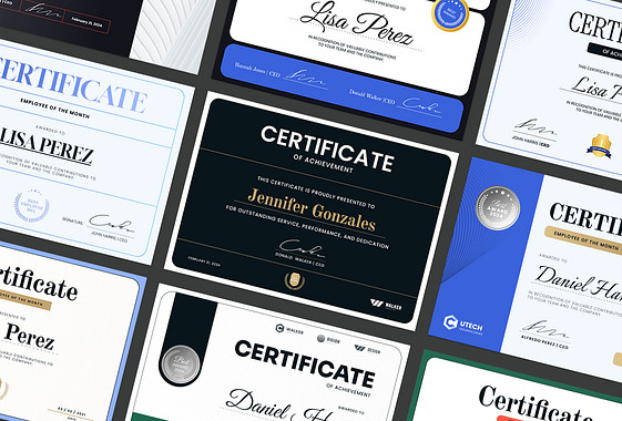 Employee Recognition Certificates