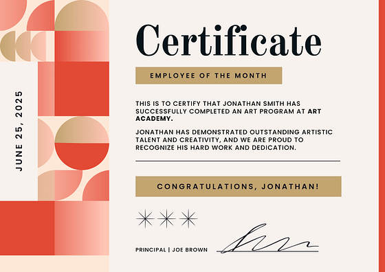 Academic Certificate Templates