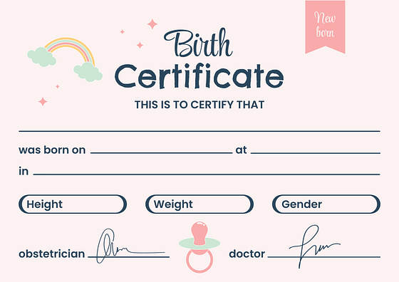 Birth Certificate Templates