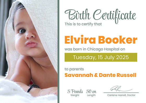 Birth Certificate Templates