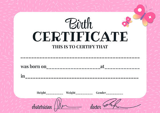 Birth Certificate Templates