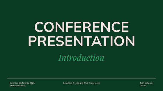 Conference Presentation Slides