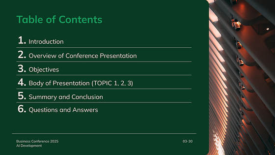 Conference Presentation Slides