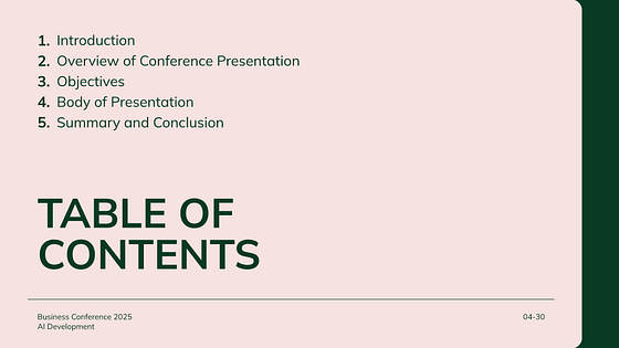 Conference Presentation Slides