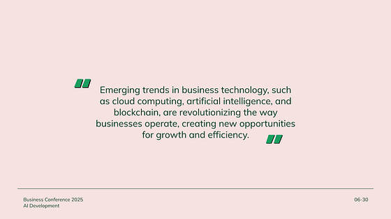 Conference Presentation Slides